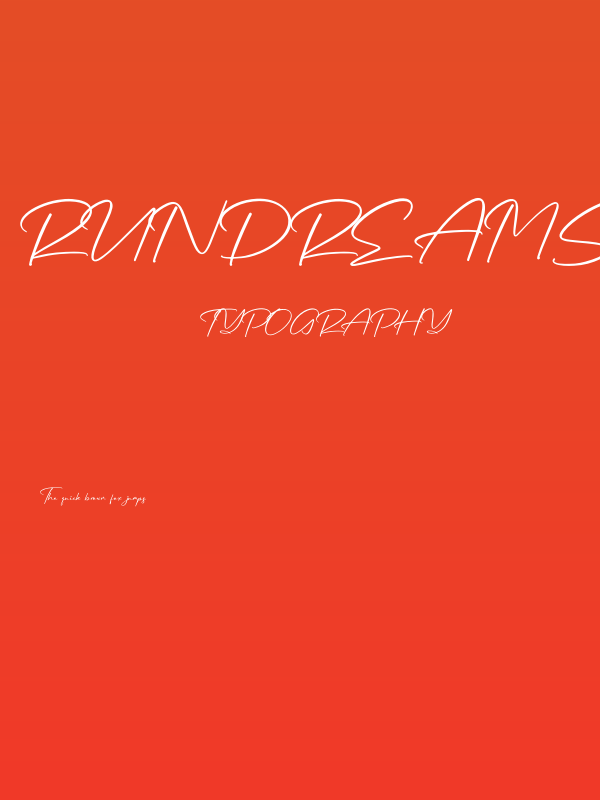 Rundreams Signature Poster