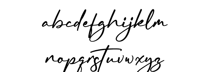 Rundreams Signature Font LOWERCASE