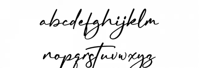 Rundreams Signature Font LOWERCASE