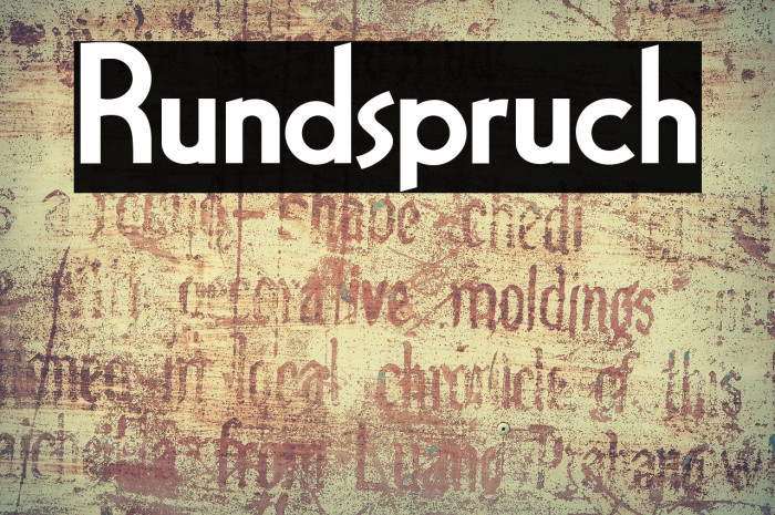 Rundspruch Font examples
