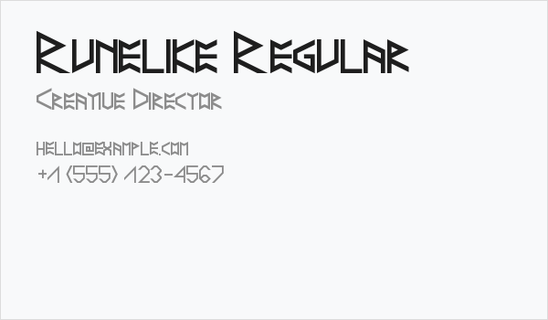 Runelike Regular Business Card