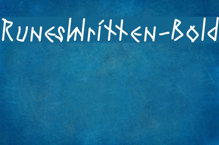 RunesWritten-Bold Font examples