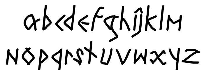 RunesWritten-Bold Font LOWERCASE