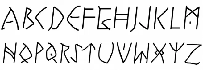 RunesWritten Font Litere mari