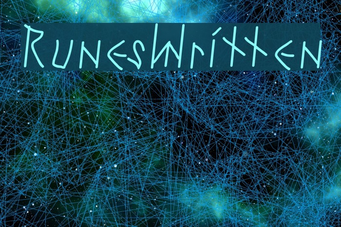 RunesWritten Font examples