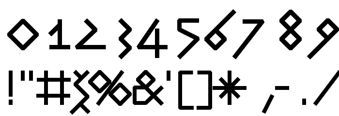RuniK100-Bold Font OTHER CHARS