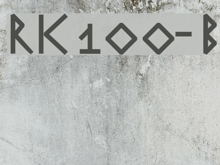RuniK100-Bold Font examples