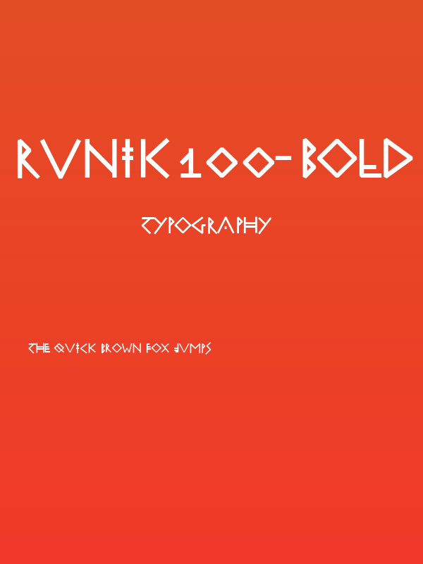 RuniK100-Bold Poster