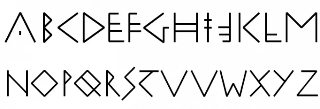 RuniK50-Normal Schriftart Kleinbuchstaben