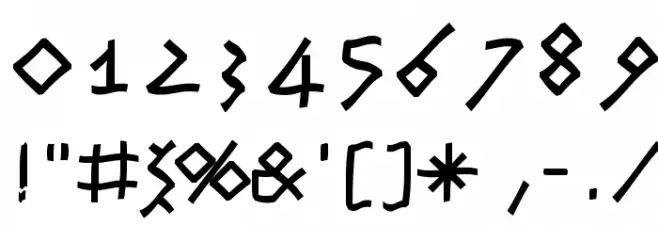 RuniKleinFreeform Font OTHER CHARS