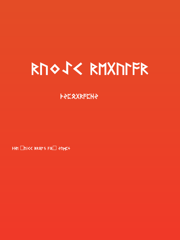 Runic Regular Poster