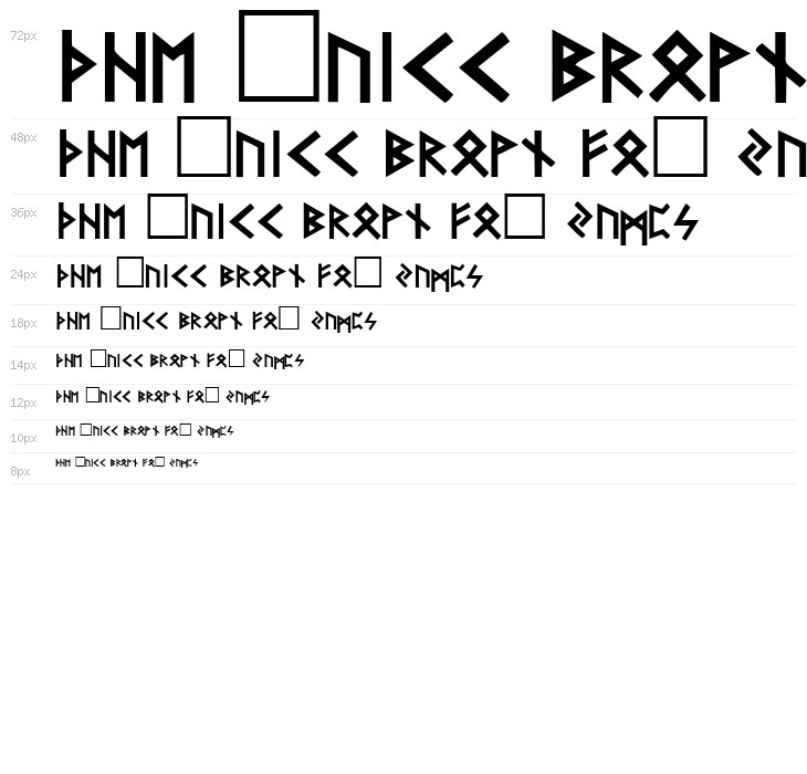 Runic Regular Waterfall