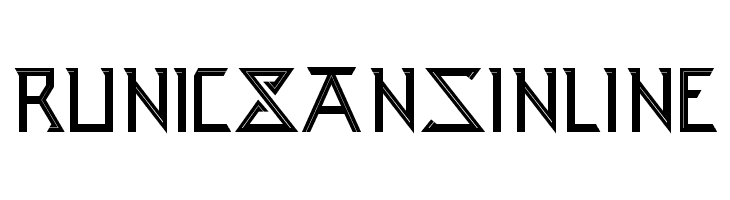 Runic Sans Inline Schriftart