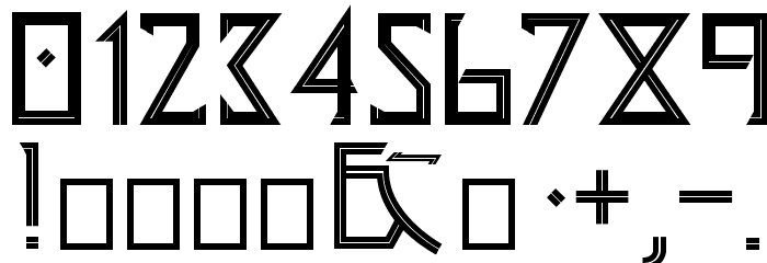 Runic Sans Inline Font OTHER CHARS