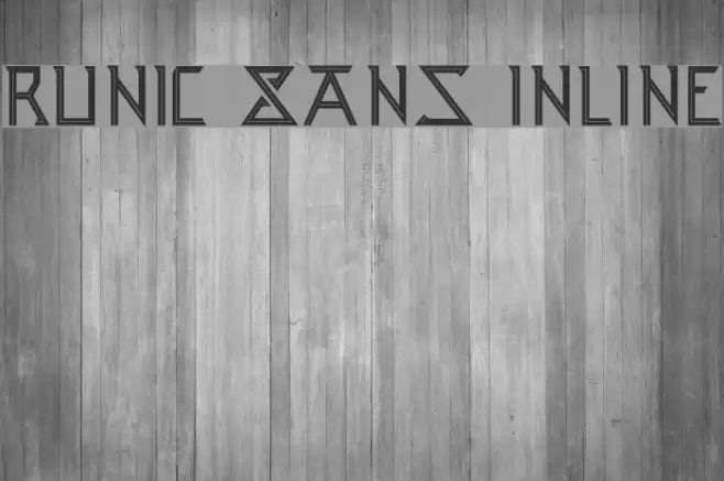 Runic Sans Inline Schriftart examples