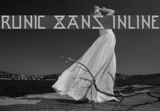 Runic Sans Inline Schriftart examples