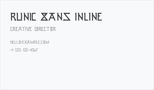 Runic Sans Inline Business Card