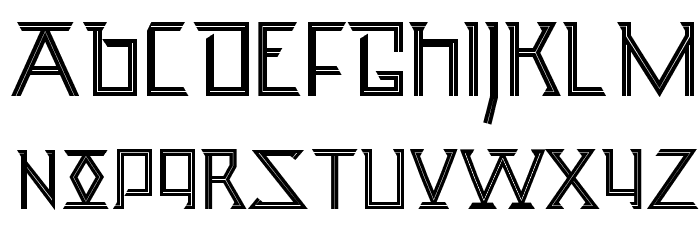 Runic Sans Inline Font LOWERCASE