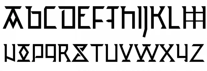 Runic Sans_Plain Schriftart Groß
