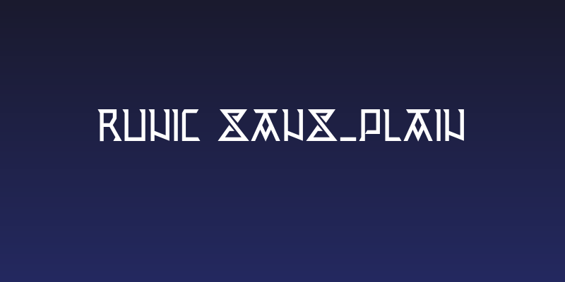 Runic Sans_Plain Social Header