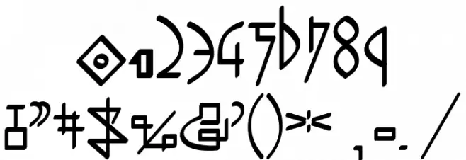 Runica Regular Font Alte caractere