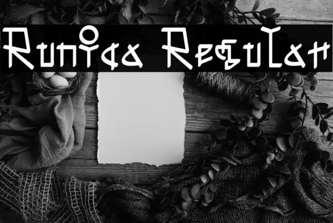 Runica Regular Font examples