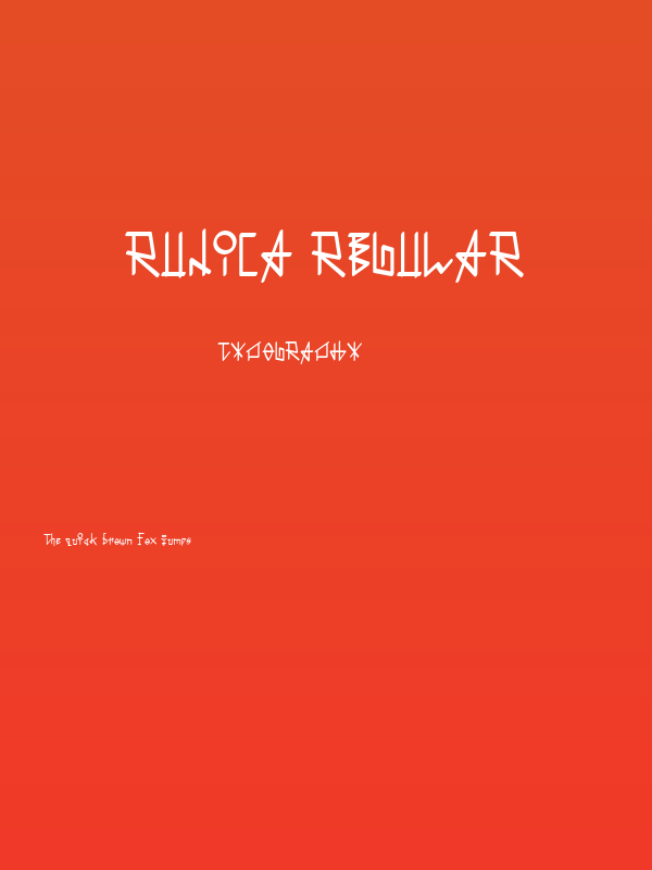 Runica Regular Poster
