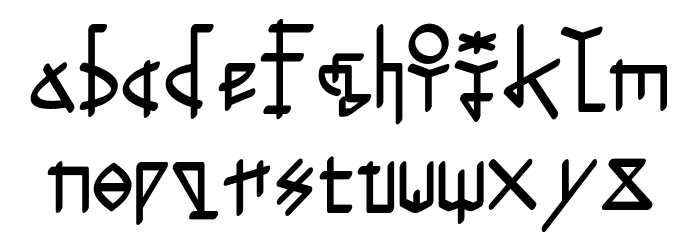 Runica Regular フォント 小文字