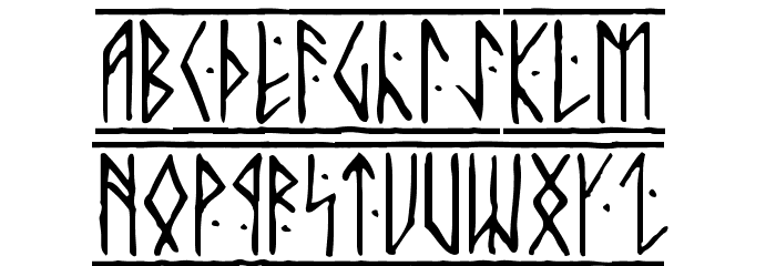 Runic Font LOWERCASE
