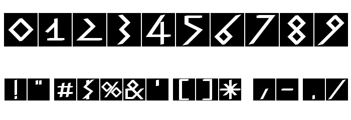 RunishQuill-BlackSquares Font OTHER CHARS