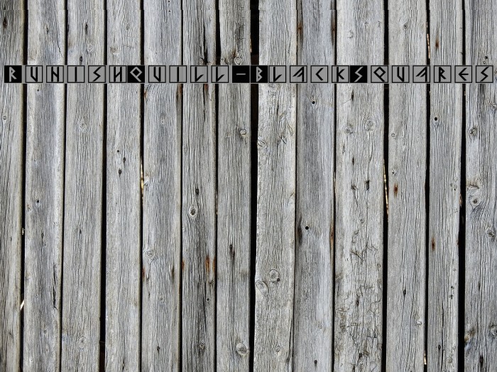 RunishQuill-BlackSquares Font examples