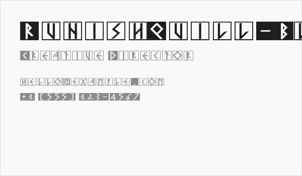 RunishQuill-BlackSquares Business Card