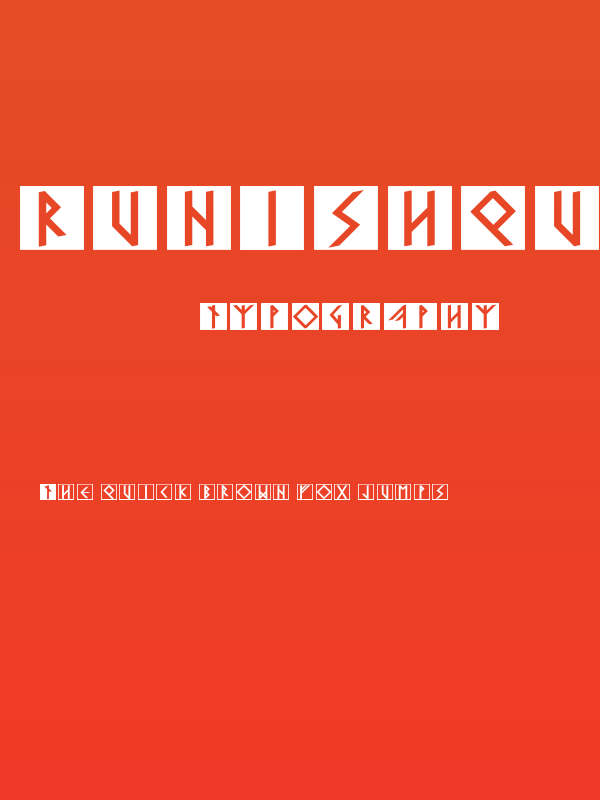 RunishQuill-BlackSquares Poster