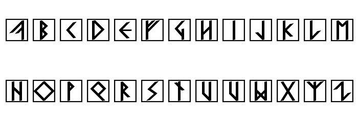 RunishQuill-BlackSquares Font LOWERCASE