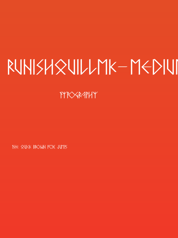 RunishQuillMK-Medium Poster