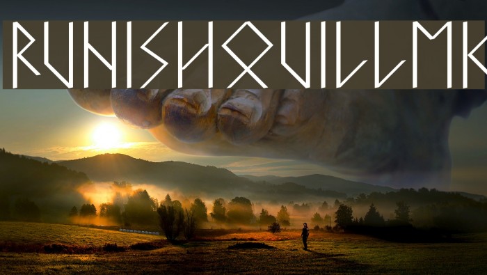 RunishQuillMK Font examples
