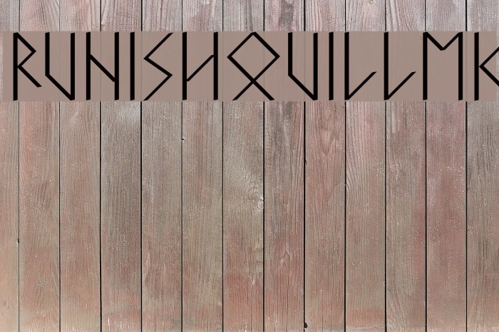 RunishQuillMK Font examples