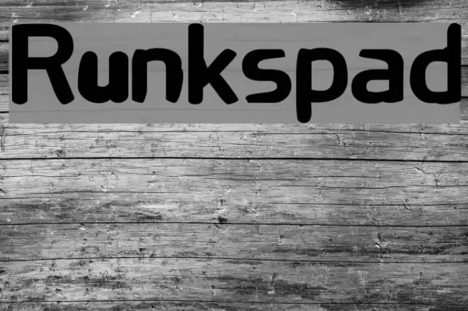 Runkspad Font examples