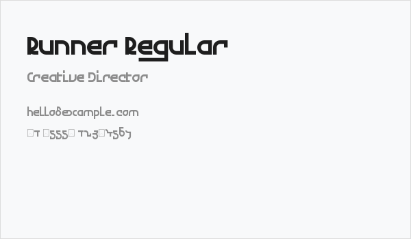 Runner Regular Business Card
