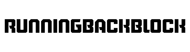 Running Back Block  Frei Schriftart Herunterladen
