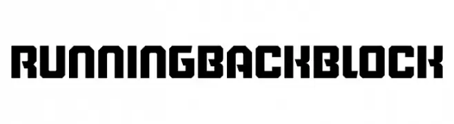 Running Back Block  नि: शुल्क फ़ॉन्ट्स डाउनलोड