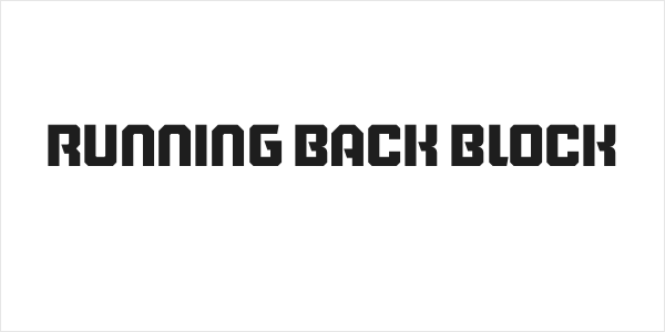 Running Back Block Logo