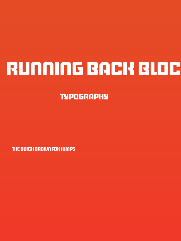 Running Back Block Poster