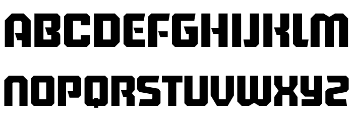 Running Back Block Font LOWERCASE