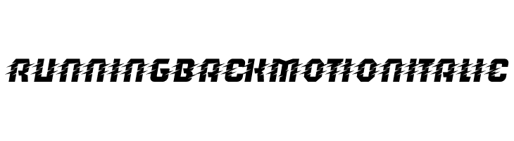 Running Back Motion Italic  免费字体下载