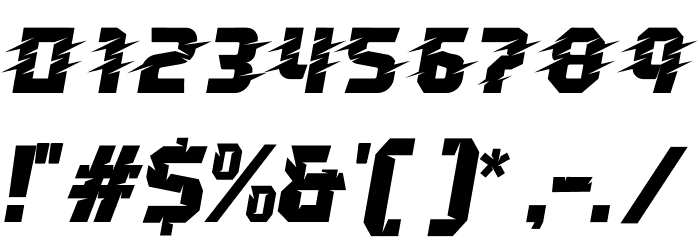 Running Back Motion Italic Caratteri ALTRI CARATTERI
