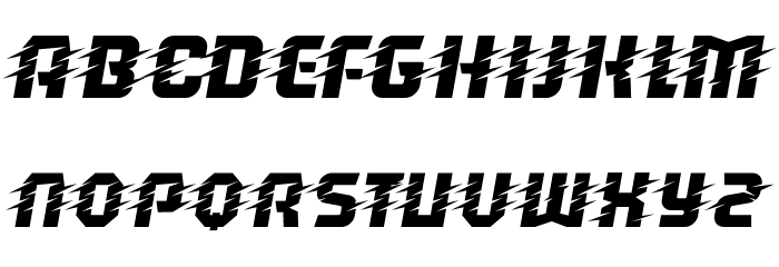 Running Back Motion Italic Caratteri MAIUSCOLE
