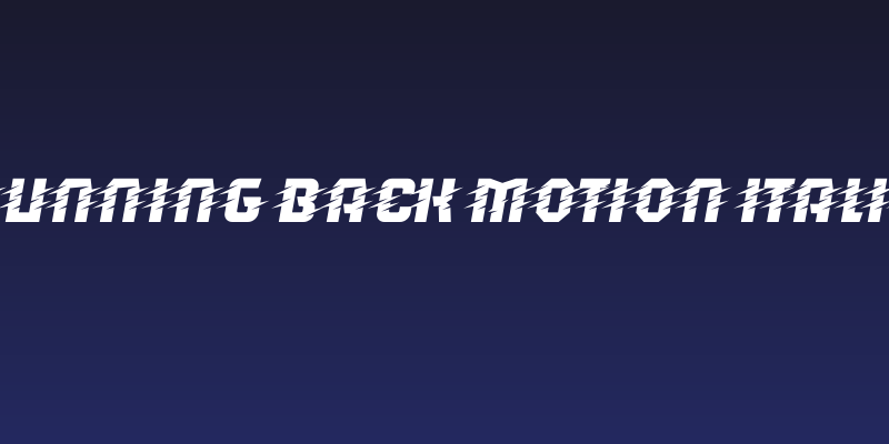Running Back Motion Italic Social Header