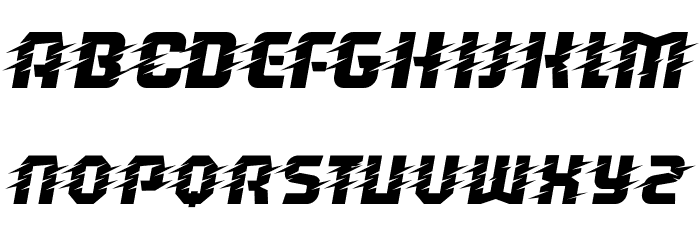 Running Back Motion Italic Caratteri MINUSCOLO