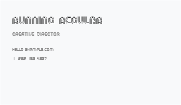 Running Regular Business Card